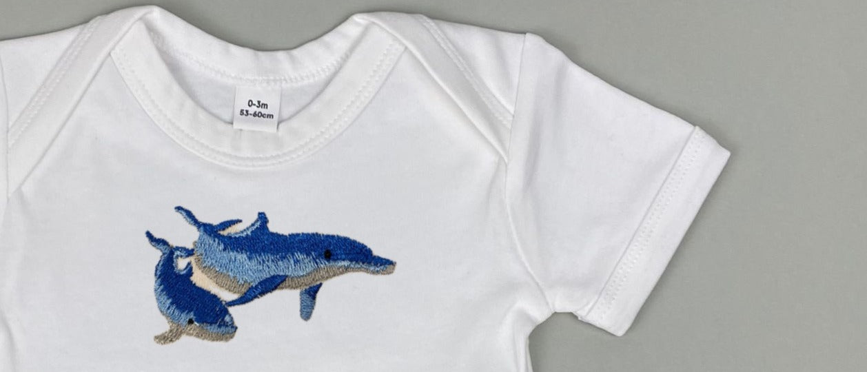 Baby Bodysuit "Dolphin Family"