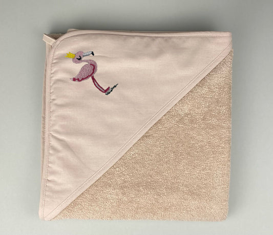 serviette de bain "Flamant rose" 